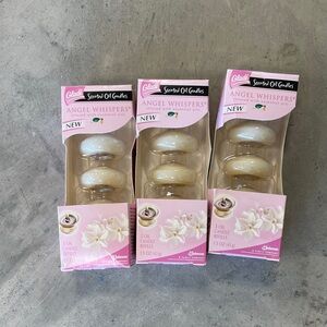 3 Pkgs New Glade Scented Oil Candle Refills Retired ANGEL WHISPERS NWT NOS